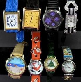 (8) ASSORTED LADIES NOVELTY WATCHES