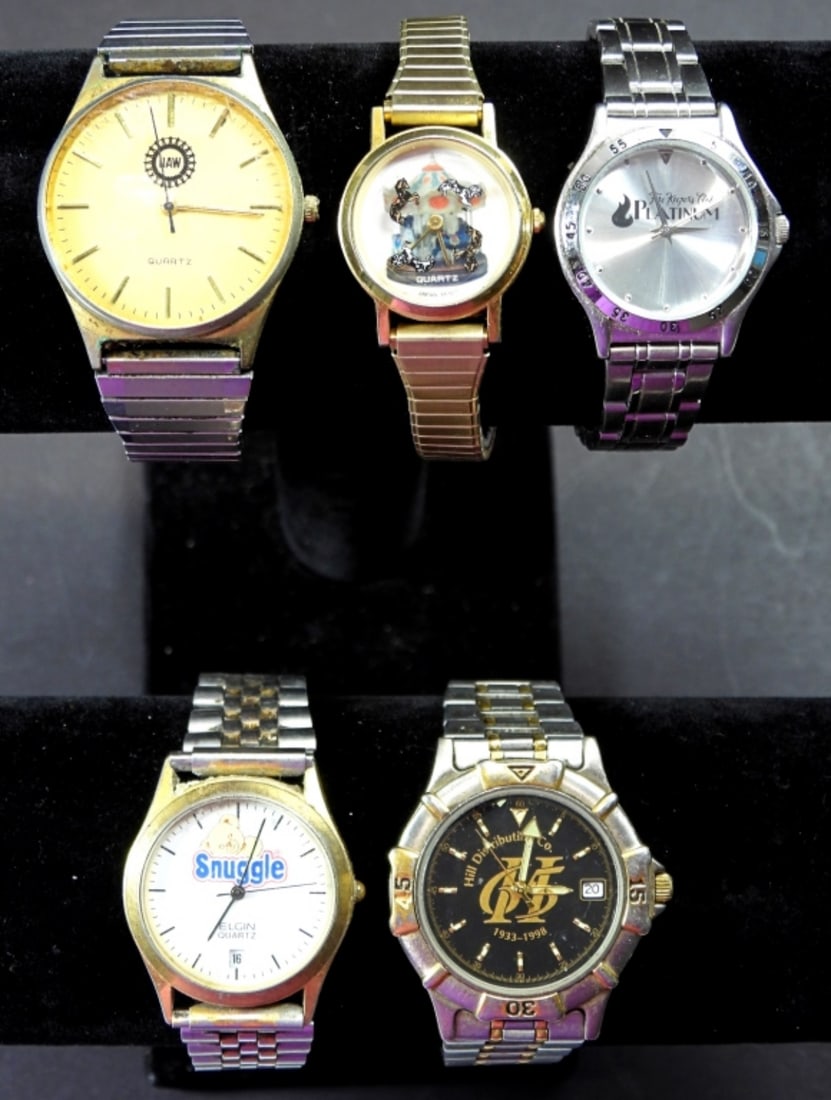 (5) ASSORTED BRAND WATCHES SILVER & GOLD (1 of 2)