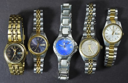 (5) LADIES DAY/DATE WRIST WATCHES