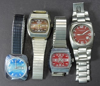 (4) VTG MEN's WATCHES for PARTS