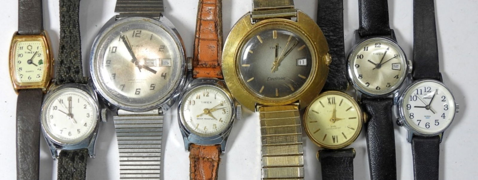 (8) TIMEX WRIST WATCHES for PARTS/REPAIR: UNTESTED