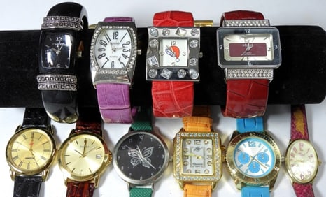 (10) COLORFUL LADIES WATCH LOT