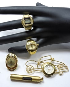 Gold Tone Watch Jewerly