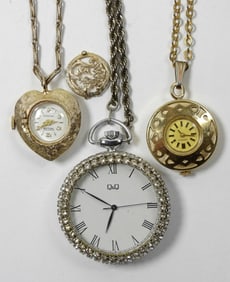 (3) Watch Pendant Necklaces