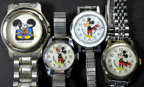 (4) VINTAGE MICKEY MOUSE WATCHES