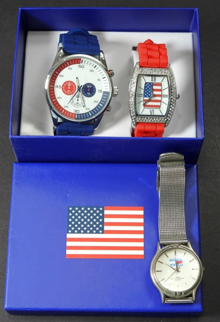 TOMMY HILFIGER QUARTZ (2) USA QUARTZ: RED - WHITE - BLUE LOT - NICE CONDITION - UNTESTED