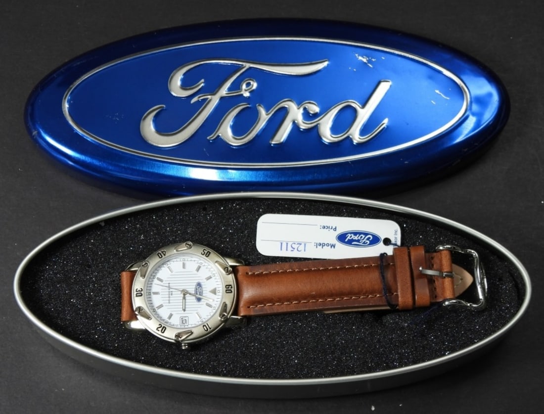 FORD 30m WATCH - NEW IN CASE: with PAPERS - UNTESTED