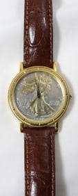 WOMENS SILVER HALF DOLLAR STYLE WATCH