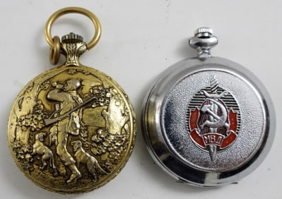 (2) MARCEL POCKET WATCHES - RUNNING