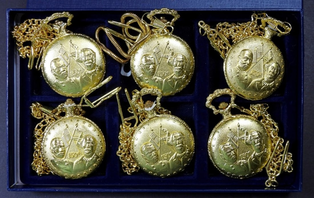 6 PIECE CIVIL WAR POCKET WATCH SET (1 of 3)