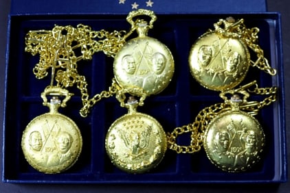 5 PIECE CIVIL WAR POCKET WATCH SET