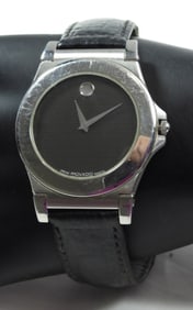 MOVADO LEATHER BAND WATCH