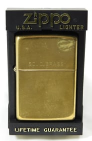 1994 UNFIRED SOLID BRASS ZIPPO LIGHTER
