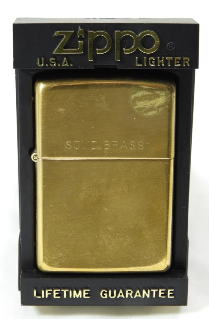 1994 UNFIRED SOLID BRASS ZIPPO LIGHTER (1 of 4)