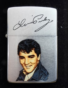 VINTAGE 1987 FIRED ELVIS ZIPPO LIGHTER