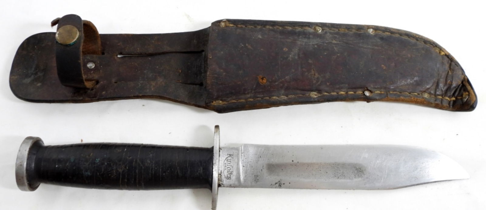 VINTAGE KINFOLKS FIXED KNIFE IN SHEATH (1 of 6)