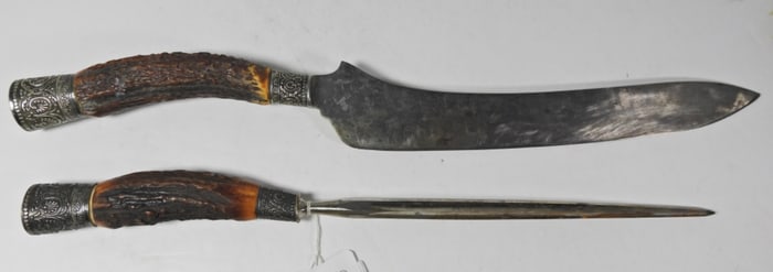 J RUSSELL &CO 1834 STAGHORN KNIFE & SHARPENER