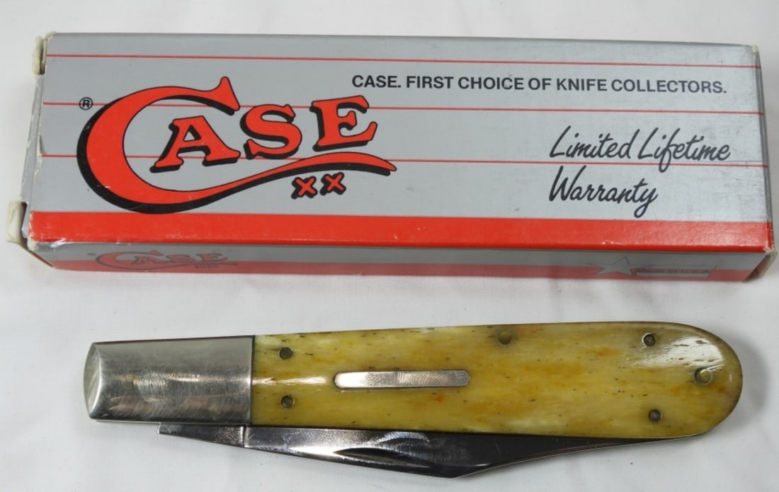 Case XX Bone Handle Pocket Knife: 3.5 inches blade, 1995 Case XX, bone handle pocket knife, 6143 SS
