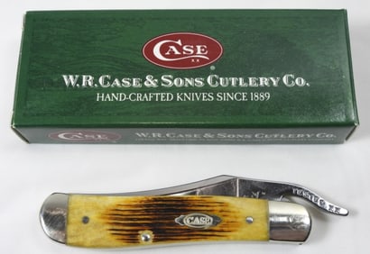 Case XX Amber Bone Pocket Knife