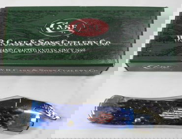 Case XX Russlock Navy Blue Folding  Knife