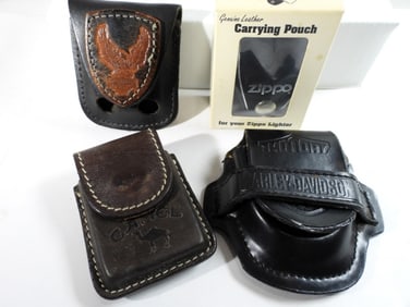 (4) ZIPPO LIGHTER CASE