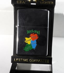 1993 UNFIRED IRELAND MAP ZIPPO LIGHTER