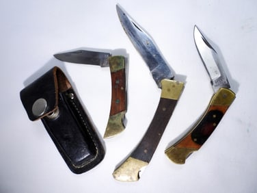 (3) Lock Back Pocket Knives