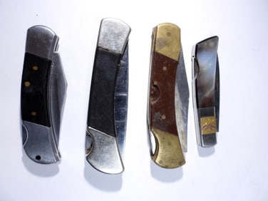 (4) Lock Back Pocket Knives