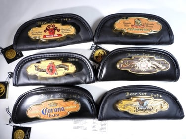 (6) Franklin Mint Bear Knives Set with Pouches