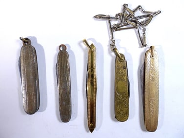 (5) VINTAGE GENTLE MENS MINI POCKET KNIVES
