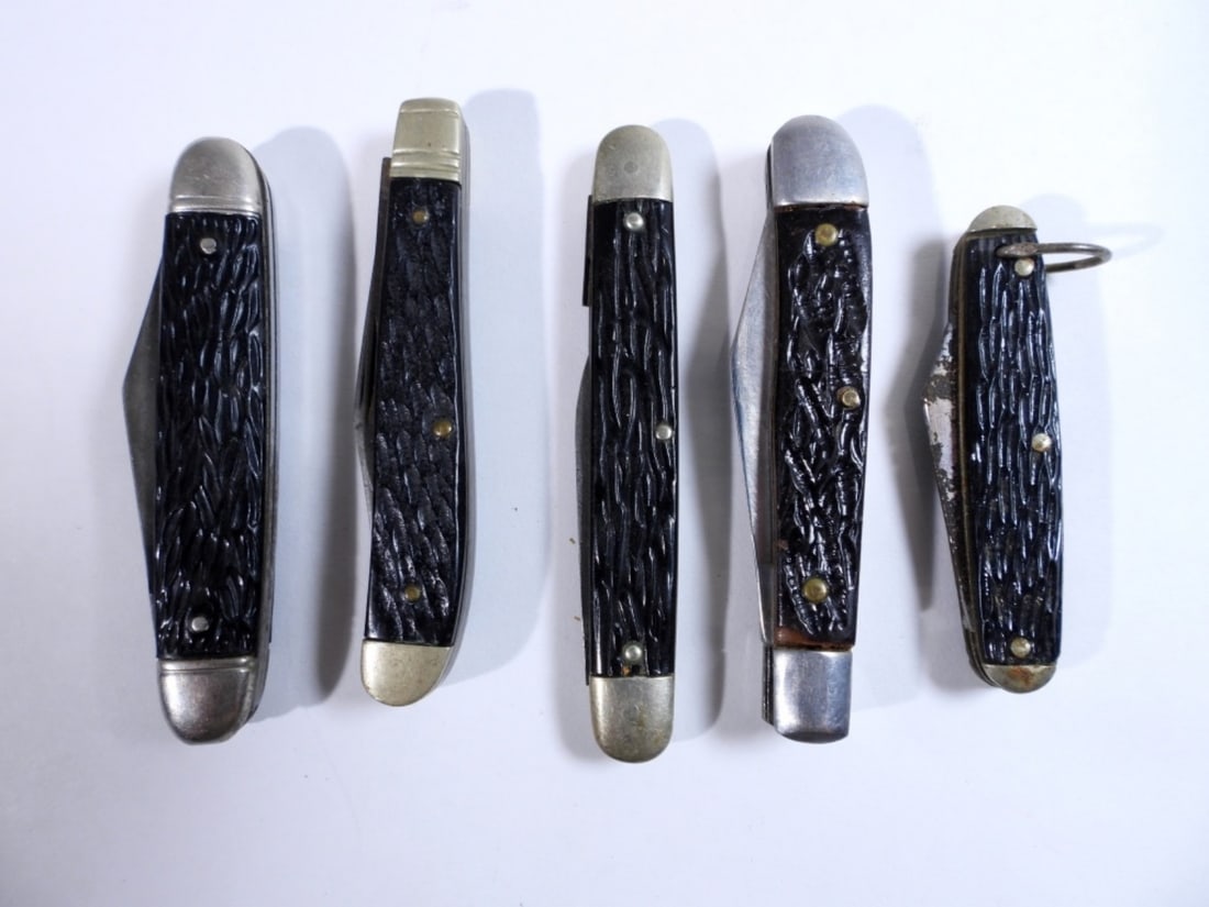 (5) BLACK MINI POCKET KNIVES (1 of 3)