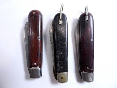 (3) Electrician Style Pocket Knives