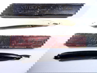 (2) VINTAGE STRAIGHT RAZORS