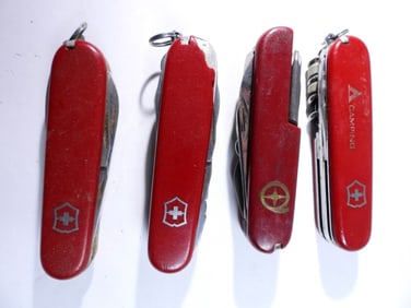 (4) RED MULTI-TOOL KNIVES
