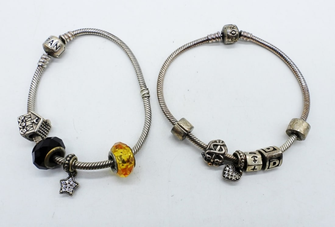 (2) PANDORA STERLING BRACELETS