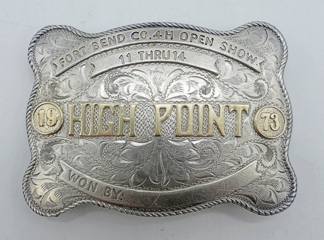 FORT BEND 4H HIGH POINT 1973 BELT BUCKLE (1 of 3)