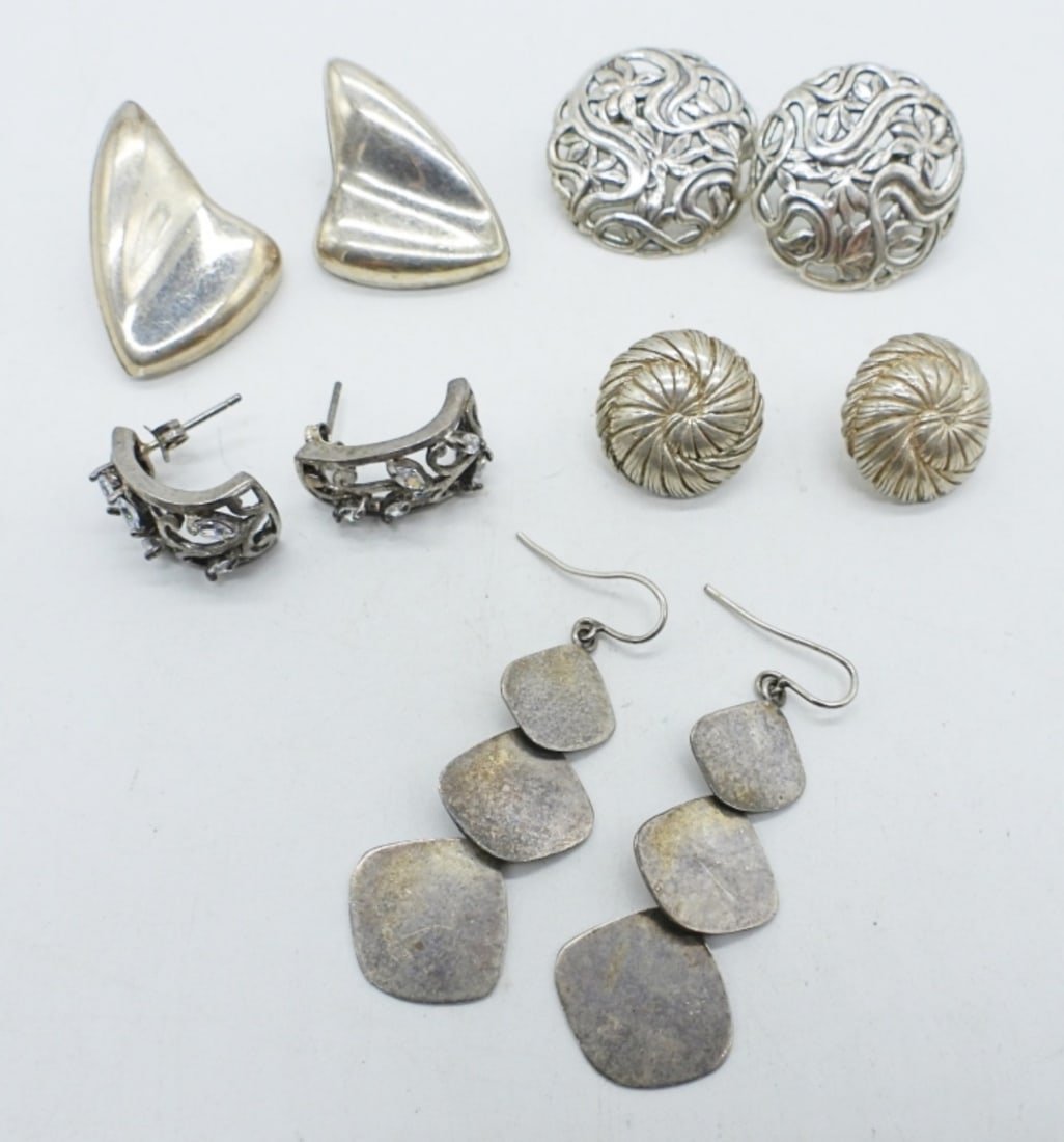 (5) VTG STERLING PIERCED EARRINGS (1 of 2)
