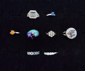 SCENIC DENDRITIC AGATE RING & MORE 925