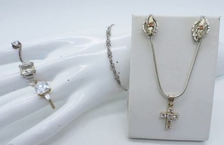 BRIDAL STYLE RING, NECKLACE & MORE 925