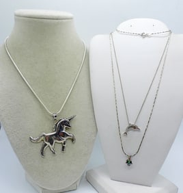 STERLING UNICORN NECKLACE & MORE