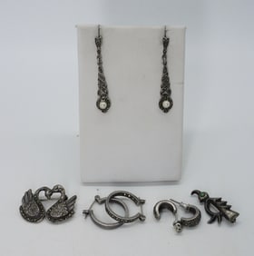 MARCASITE 925 EARRINGS & PINS