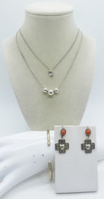 STERLING FASHION NECKLACES, EARRINGS +