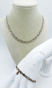 STERLING CHAIN NECKLACE & BRACELET