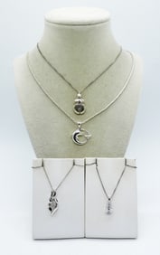 (4) 925 FASHION PENDANT NECKLACES