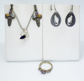 STERLING AMETHYST, OPAL & MORE JEWELRY