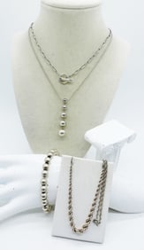 VTG STERLING UNIQUE NECKLACES +