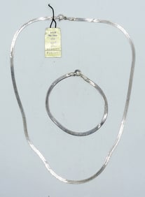 VINTAGE STERLING CHAIN & BRACELET