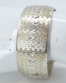 WIDE STERLING VTG BRACELET