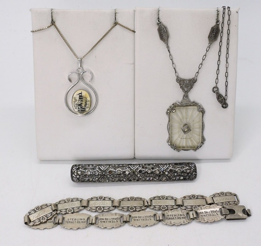 CAMPHOR GLASS ANTIQUE 925 NECKLACE + (1 of 4)