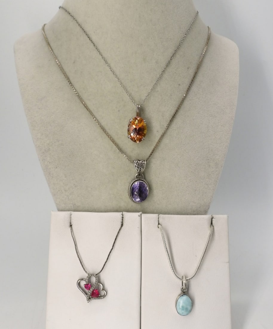 LARIMAR, CITRINE  925 NECKLACES + (1 of 3)